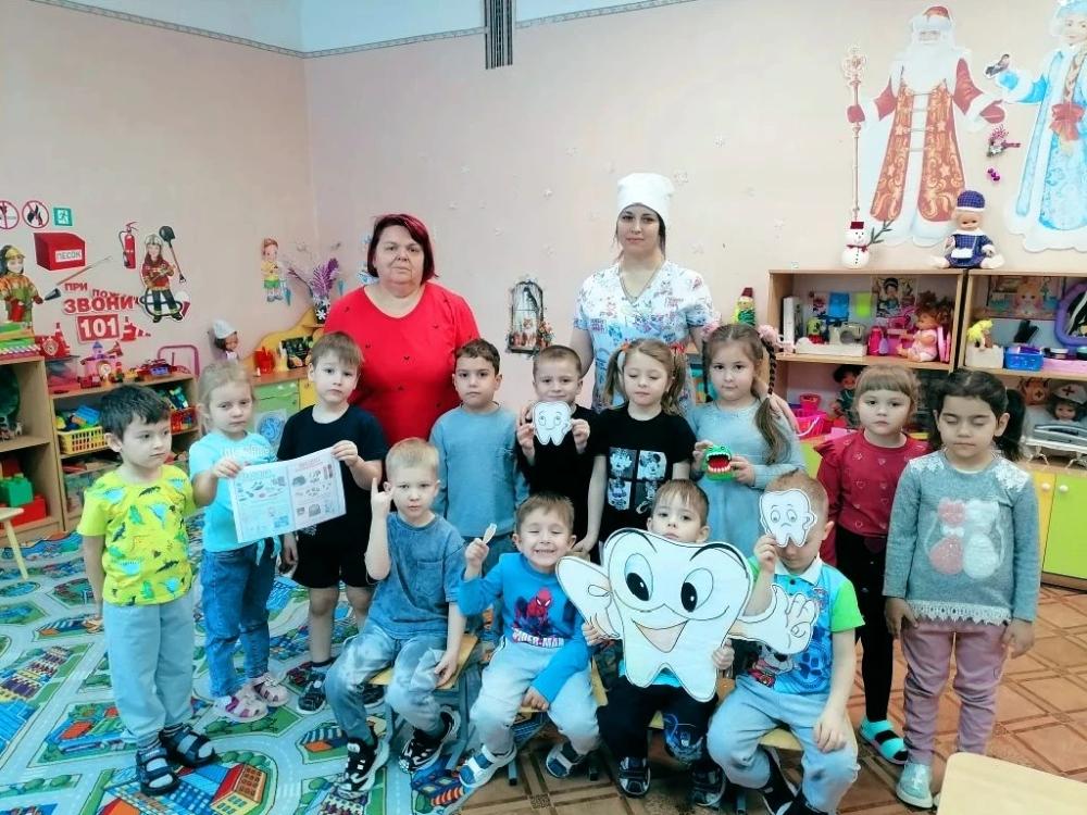 В детском саду прошло занятие «Здоровые зубки».